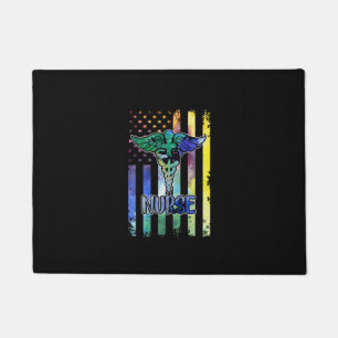 Nurse Gift   Nurse American Flag Doormat