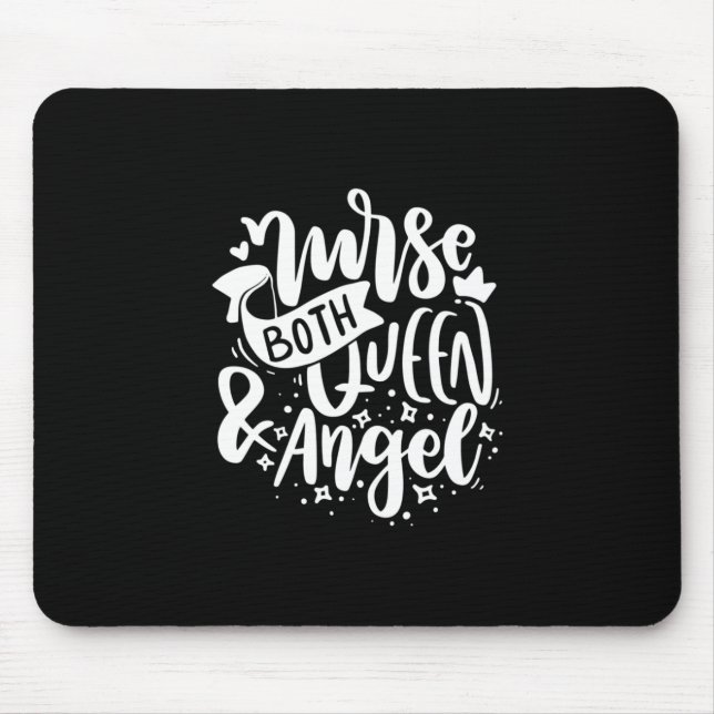 Nurse Gift | Nurse Both Queen And Angels Mouse Mat (Front)