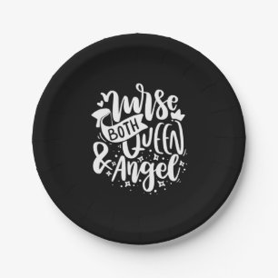 Nurse Gift   Nurse Both Queen And Angels Paper Plate
