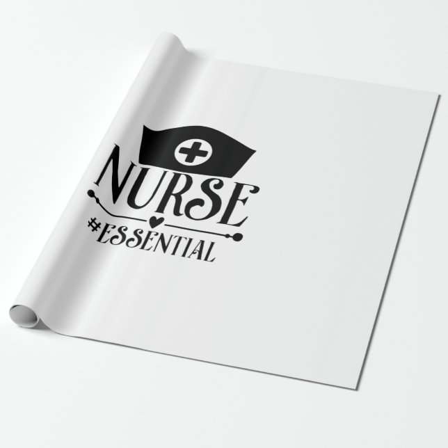 Nurse Gift Nurse Essential Wrapping Paper (Unrolled)
