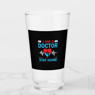 Nurse Gift Nurse I Can Not Stay Home Glass