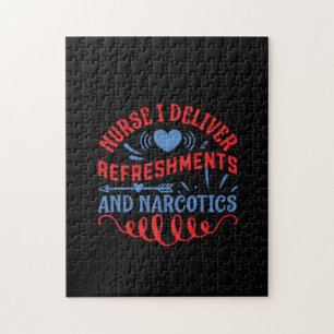 Nurse Gift Nurse I Deliver Refreshments Jigsaw Puzzle
