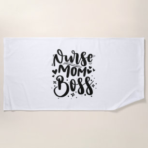 Nurse Gift Nurse Mum Boss Beach Towel