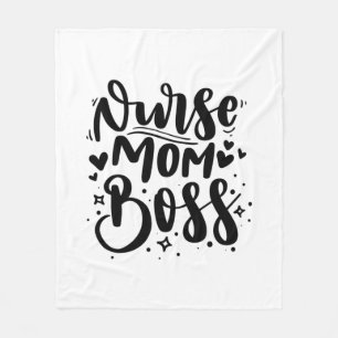 Nurse Gift Nurse Mum Boss Fleece Blanket