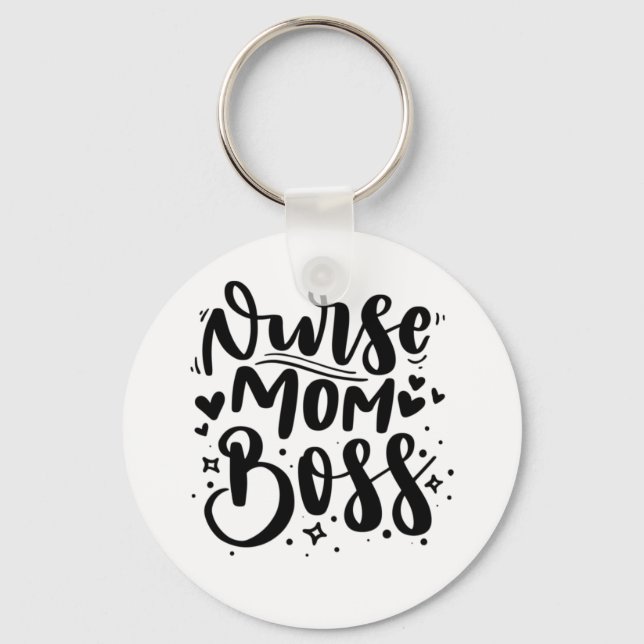 Nurse Gift Nurse Mum Boss Key Ring (Front)