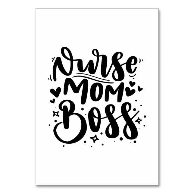 Nurse Gift Nurse Mum Boss Table Number (Front)