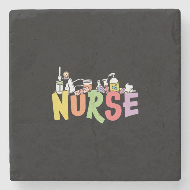 Nurse Gift | Nurse Room Decor Stone Coaster (Front)
