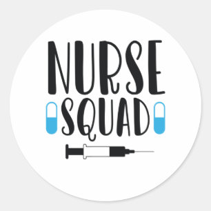 Nurse Gift Nurse Squad Classic Round Sticker