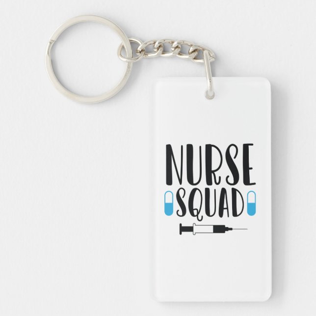 Nurse Gift Nurse Squad Key Ring (Front)