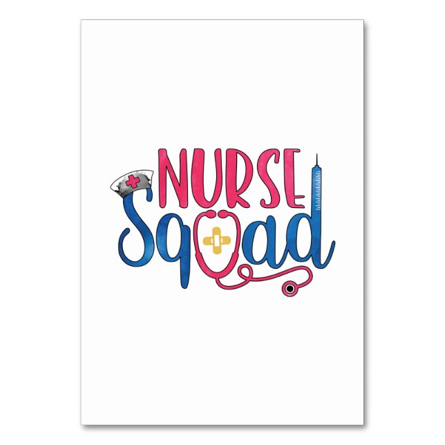 Nurse Gift Nurse Squad Table Number (Front)