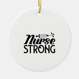 Nurse Gift Nurse Strong Ceramic Tree Decoration
