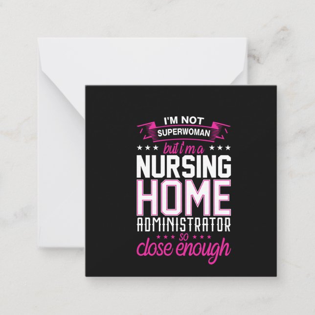 Nurse Gift Nursing Home Administrator Card (Front)