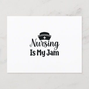 Nurse Gift Nursing Is My Jam Postcard