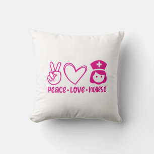 Nurse Gift Peace Love Nurse Cushion