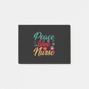 Nurse Gift   Peace Love Nurse Post-it Notes