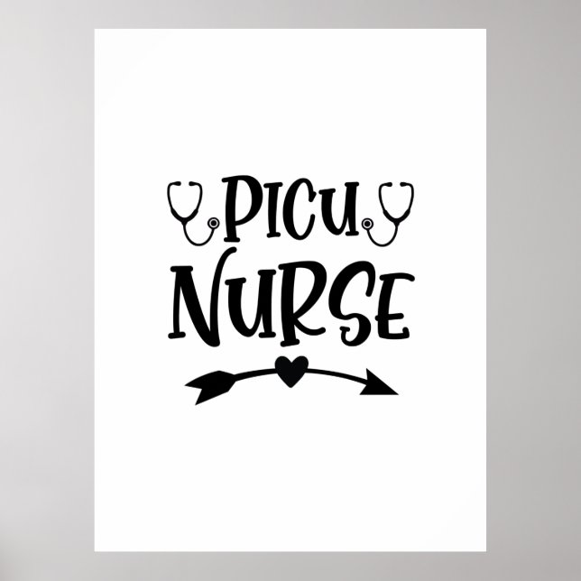 Nurse Gift Picu Nurse Poster (Front)