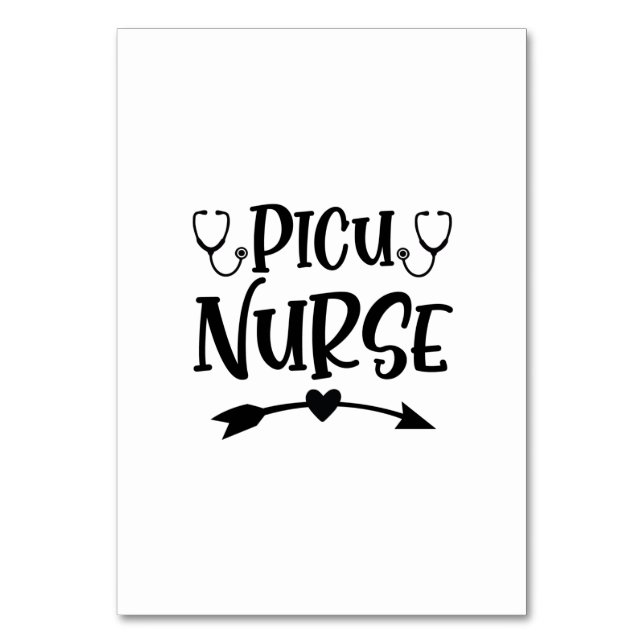 Nurse Gift Picu Nurse Table Number (Front)