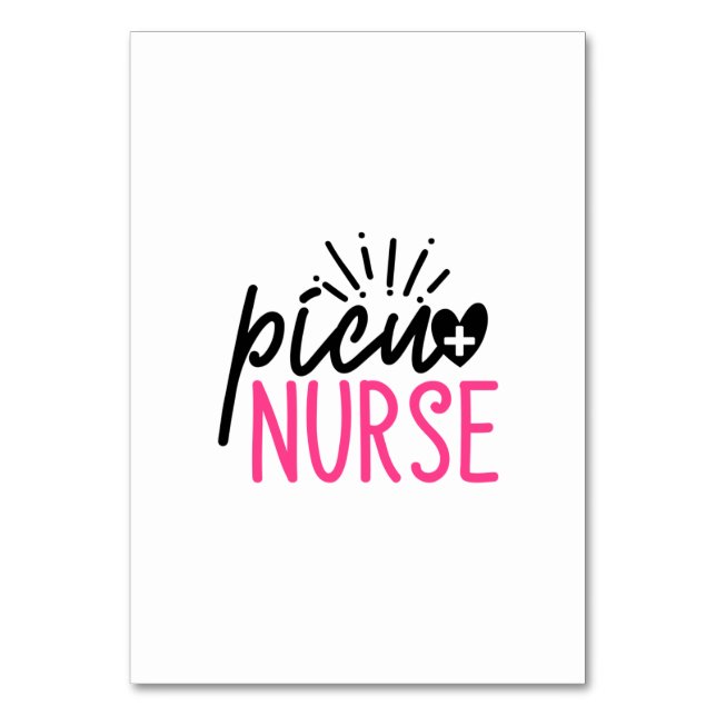 Nurse Gift Picu Nurse Table Number (Front)