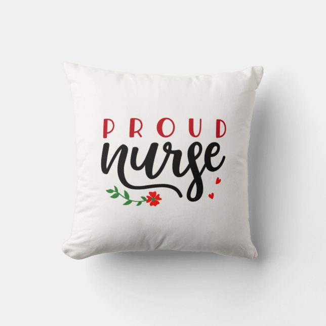 Nurse Gift Proud Nurse Cushion (Front)