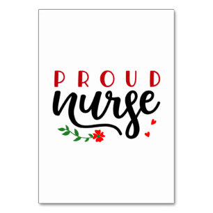Nurse Gift Proud Nurse Table Number
