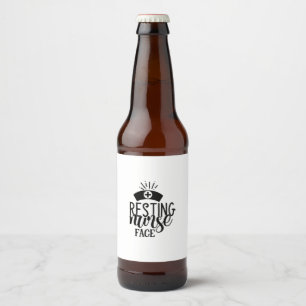 Nurse Gift Resting Nurse Face Beer Bottle Label