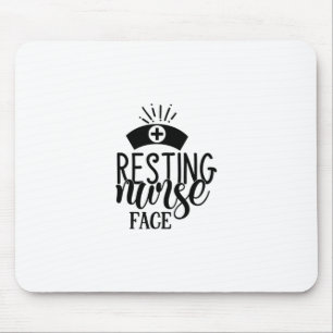 Nurse Gift Resting Nurse Face Mouse Mat