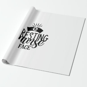 Nurse Gift Resting Nurse Face Wrapping Paper