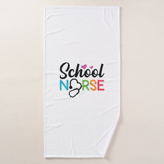 Nurse Gift School Nurse Bath Towel (Bath Towel)