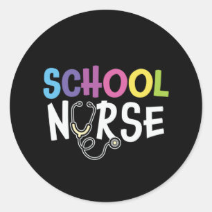 Nurse Gift School Nurse Classic Round Sticker