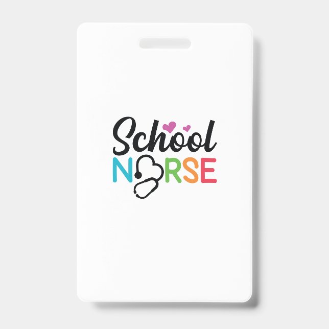 Nurse Gift School Nurse ID Badge (Front)