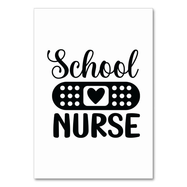 Nurse Gift School Nurse Table Number (Front)
