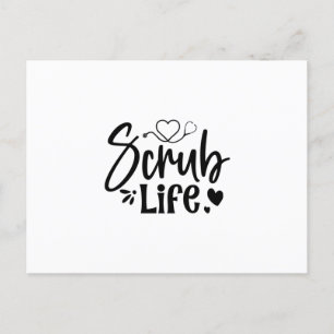Nurse Gift Scrub Life Postcard