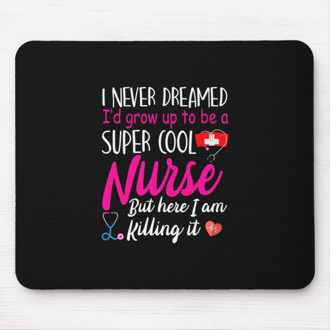 Nurse Gift | Super Cool Nurse Mouse Mat (Front)