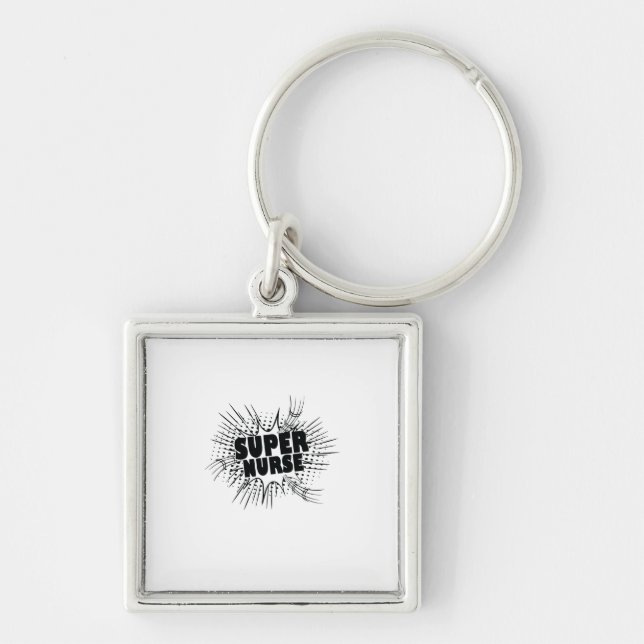 Nurse Gift Super Nurse Key Ring (Front)
