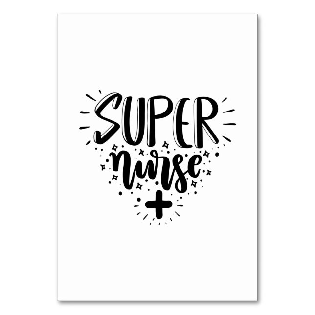 Nurse Gift Super Nurse Table Number (Front)
