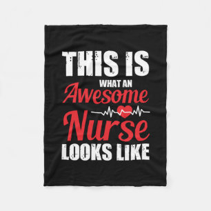 Nurse Gift   This Is What An Awesome Nurse Fleece Blanket