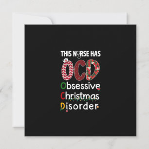 Nurse Gift This Nurse Has OCD Holiday Card