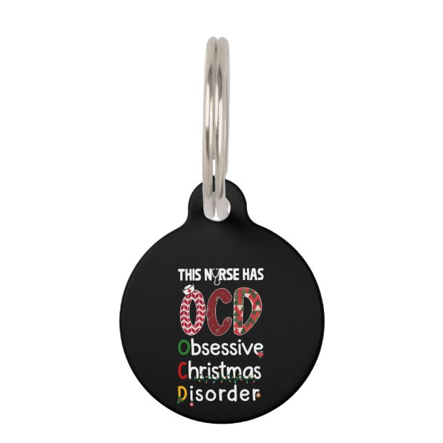Nurse Gift This Nurse Has OCD Pet Tag (Front)