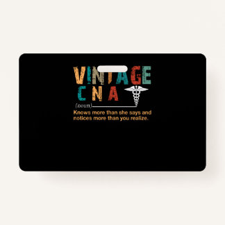 Nurse Gift | Vintage CNA Meaningful Gift ID Badge