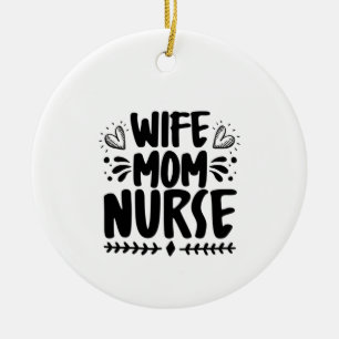 Nurse Gift Wife Mum Nurse Ceramic Tree Decoration