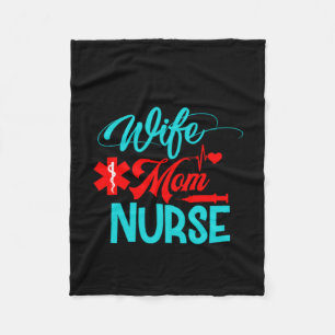 Nurse Gift Wife Mum Nurse Fleece Blanket