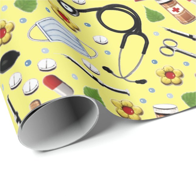 Nurse Gift Wrapping Paper (Roll Corner)