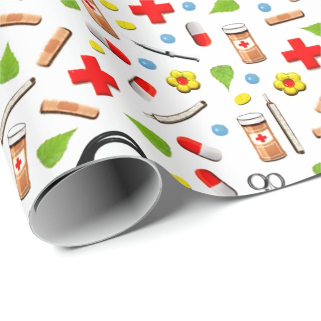 Nurse Gift Wrapping Paper (Roll Corner)