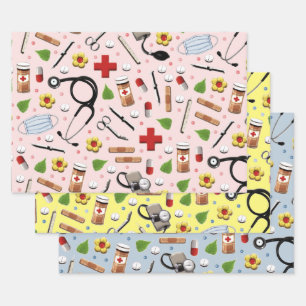 Nurse Gift Wrapping Paper Sheet