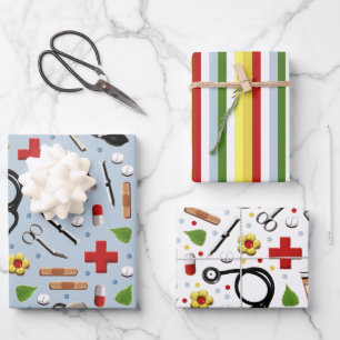 Nurse Gift Wrapping Paper Sheet