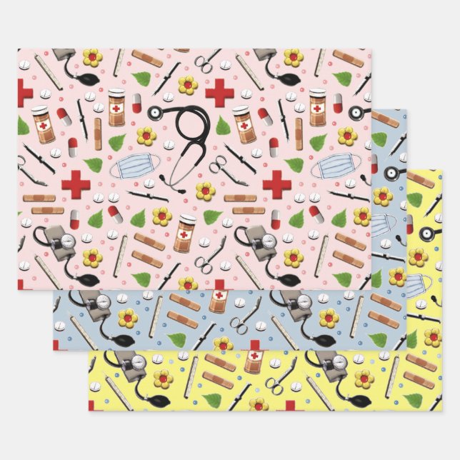 Nurse Gift Wrapping Paper Sheets (Set)