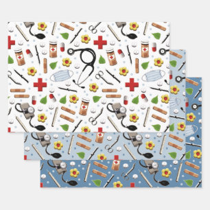 Nurse Gift Wrapping Paper Sheets