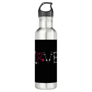 Nurse Gifts RN LPN CNA Doctor LOVE Nursing Medical 710 Ml Water Bottle