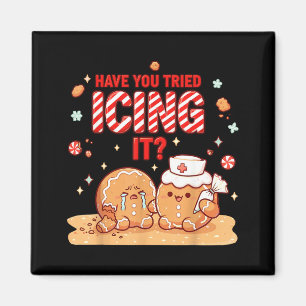 Nurse Gingerbread Man Costume, Xmas Have You Tried Magnet