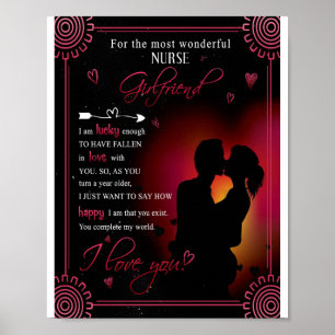 Nurse Girlfriend Gift   From Boyfriend Valentine Poster